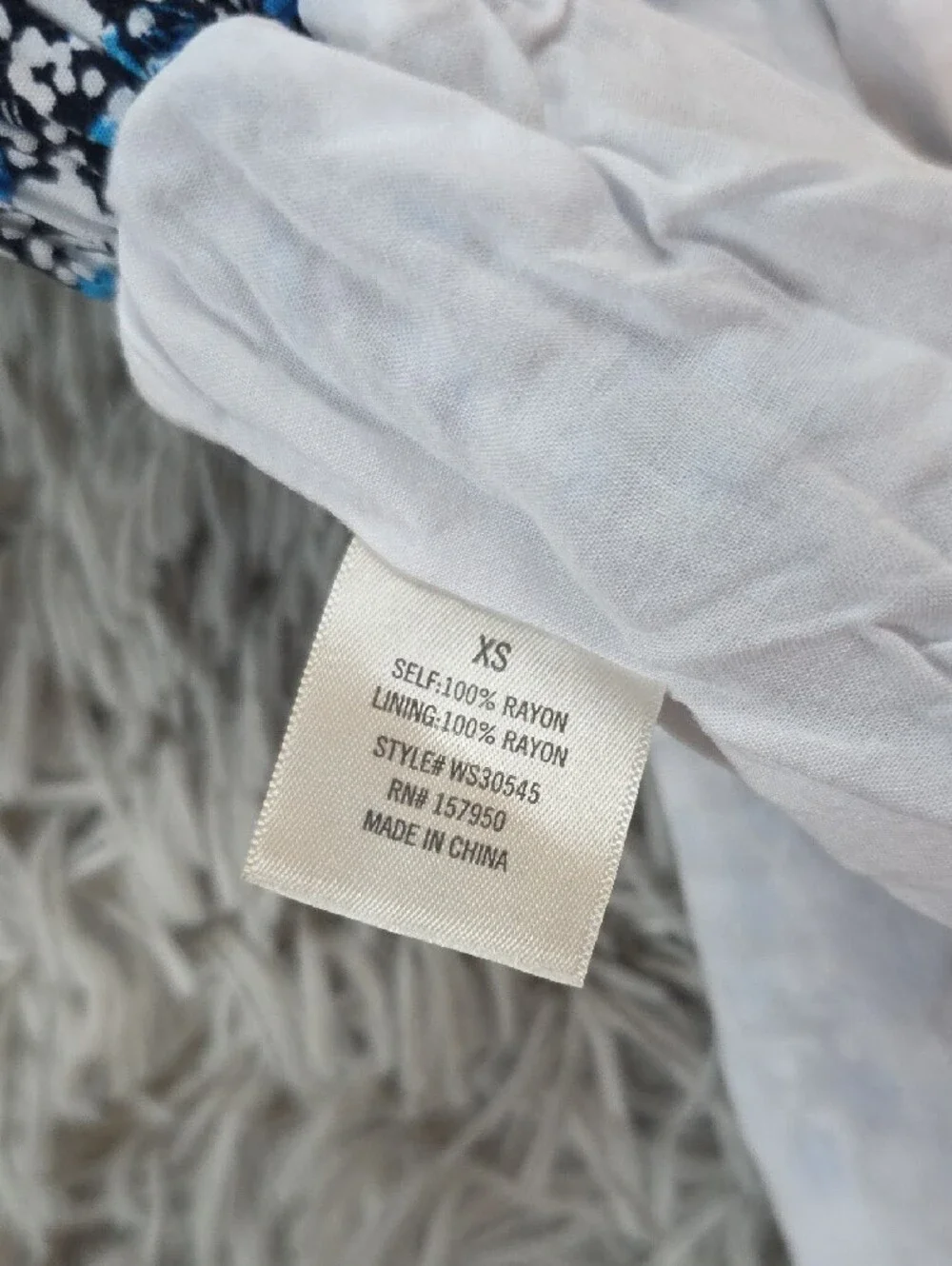 Blue Rain Blue and White Printed Elastic Waist Cargo Shorts